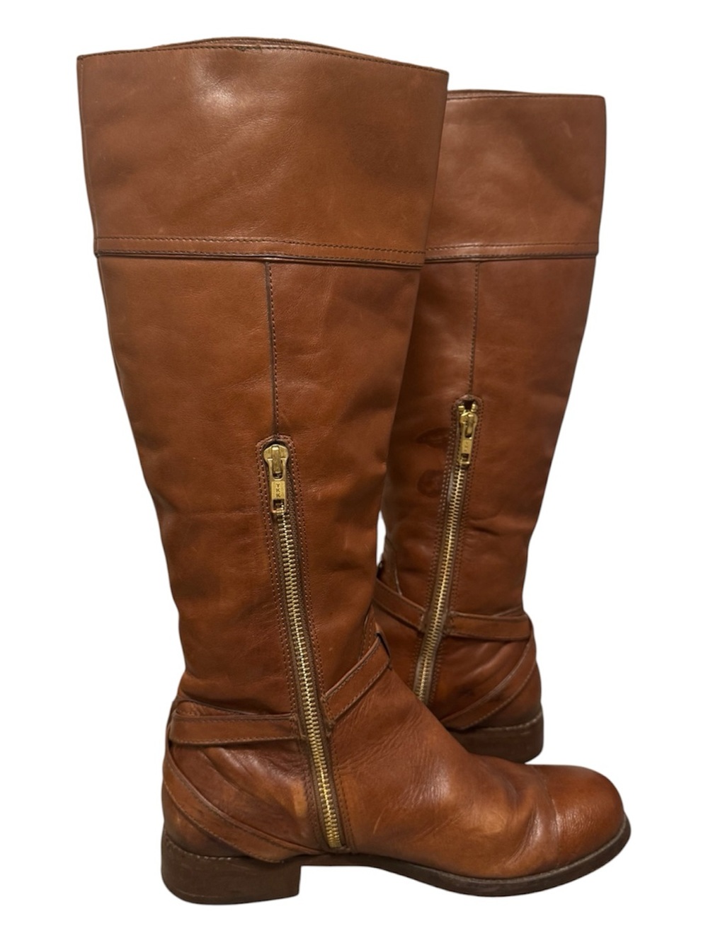 COACH Women’s Micha Leather Buckle Riding Boots, Chestnut Brown, Size 6 - Picture 5 of 16